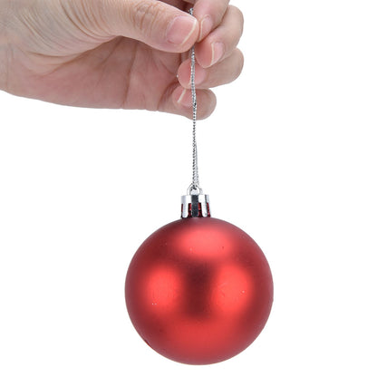 24Pcs Christmas Tree Ball 6cm Glittering Decoration Ornament for Home Party OfficeRed V1294-YM0523-3117210198812