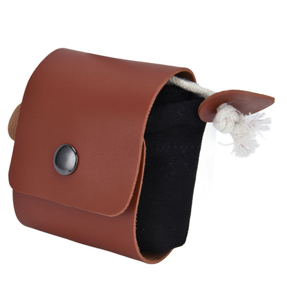 Foraging Pouch PU Leather Canvas Fruit Picking Storage Bag Waist Hanging Tool Bag for Outdoor CampingBlack V1294-YM0523-3117210199111