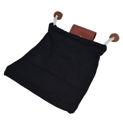 Foraging Pouch PU Leather Canvas Fruit Picking Storage Bag Waist Hanging Tool Bag for Outdoor CampingBlack V1294-YM0523-3117210199111