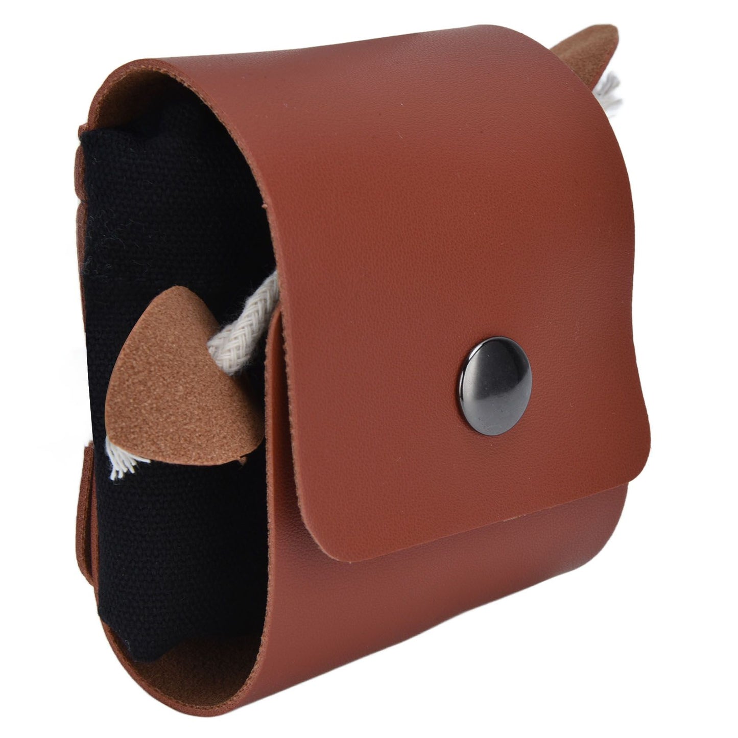 Foraging Pouch PU Leather Canvas Fruit Picking Storage Bag Waist Hanging Tool Bag for Outdoor CampingBlack V1294-YM0523-3117210199111