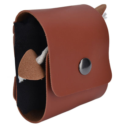 Foraging Pouch PU Leather Canvas Fruit Picking Storage Bag Waist Hanging Tool Bag for Outdoor CampingBlack V1294-YM0523-3117210199111