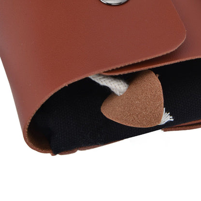 Foraging Pouch PU Leather Canvas Fruit Picking Storage Bag Waist Hanging Tool Bag for Outdoor CampingBlack V1294-YM0523-3117210199111