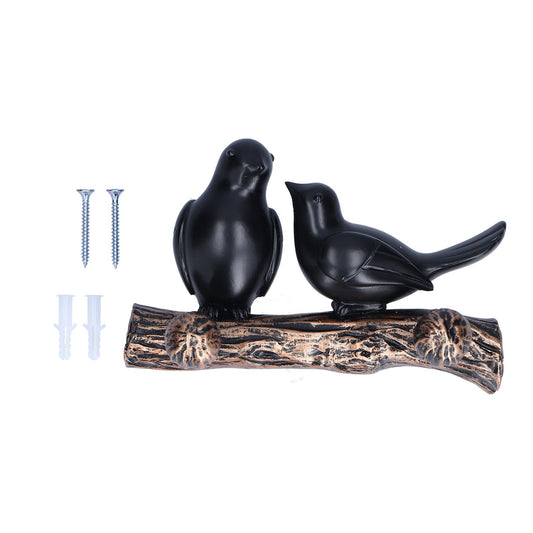 Coat Hook Resin Bird Key Hanger Wall Mounted Hat Towel Bag Hanger for Home Living Room KitchenMetallic Color V1294-YM0523-3117210199212