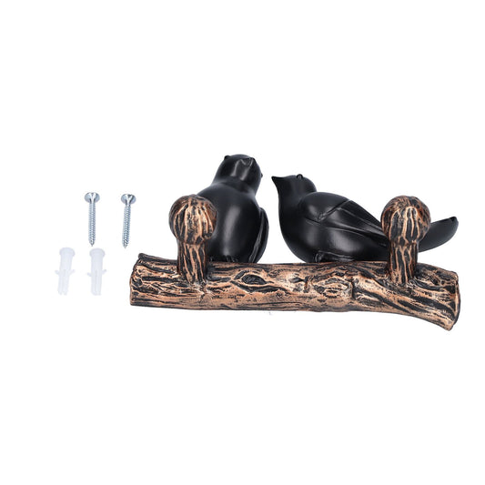 Coat Hook Resin Bird Key Hanger Wall Mounted Hat Towel Bag Hanger for Home Living Room KitchenMetallic Color V1294-YM0523-3117210199212
