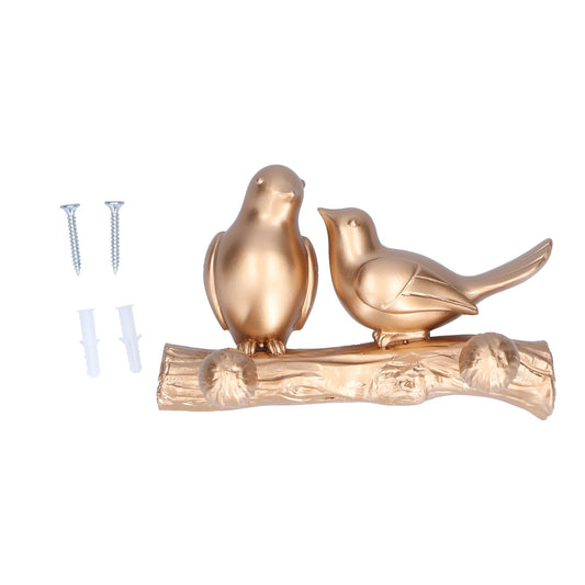 Coat Hook Resin Bird Key Hanger Wall Mounted Hat Towel Bag Hanger for Home Living Room KitchenGold V1294-YM0523-3117210199213
