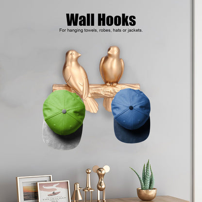 Decorative Hook Golden Bird Branch Wall Mounted Hook for Home Dining Room Kitchen Coffee ShopGold V1294-YM0523-3117210199413