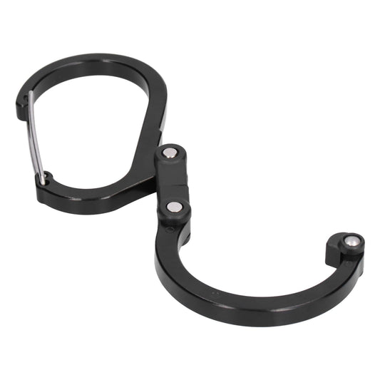 Climbing Carabiner D Type Carabiner Hook Aluminium Alloy Hanging Carabiner Clip for OutdoorBlack V1294-YM0523-3117210199512
