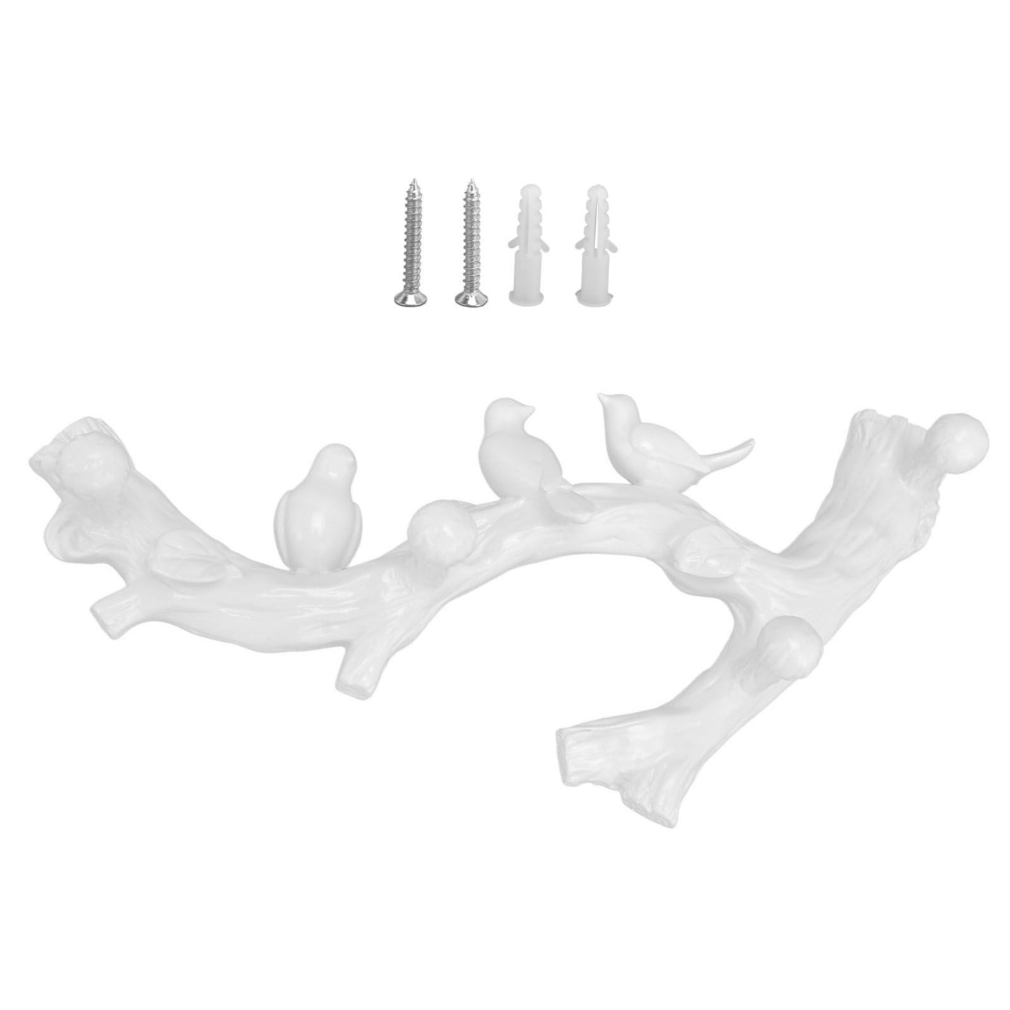 Resin Bird Hooks Wall Mounted Coat Key Hanger Creative 3D Home Decoration AccessoriesS(29.5cm) V1294-YM0523-3117210199611