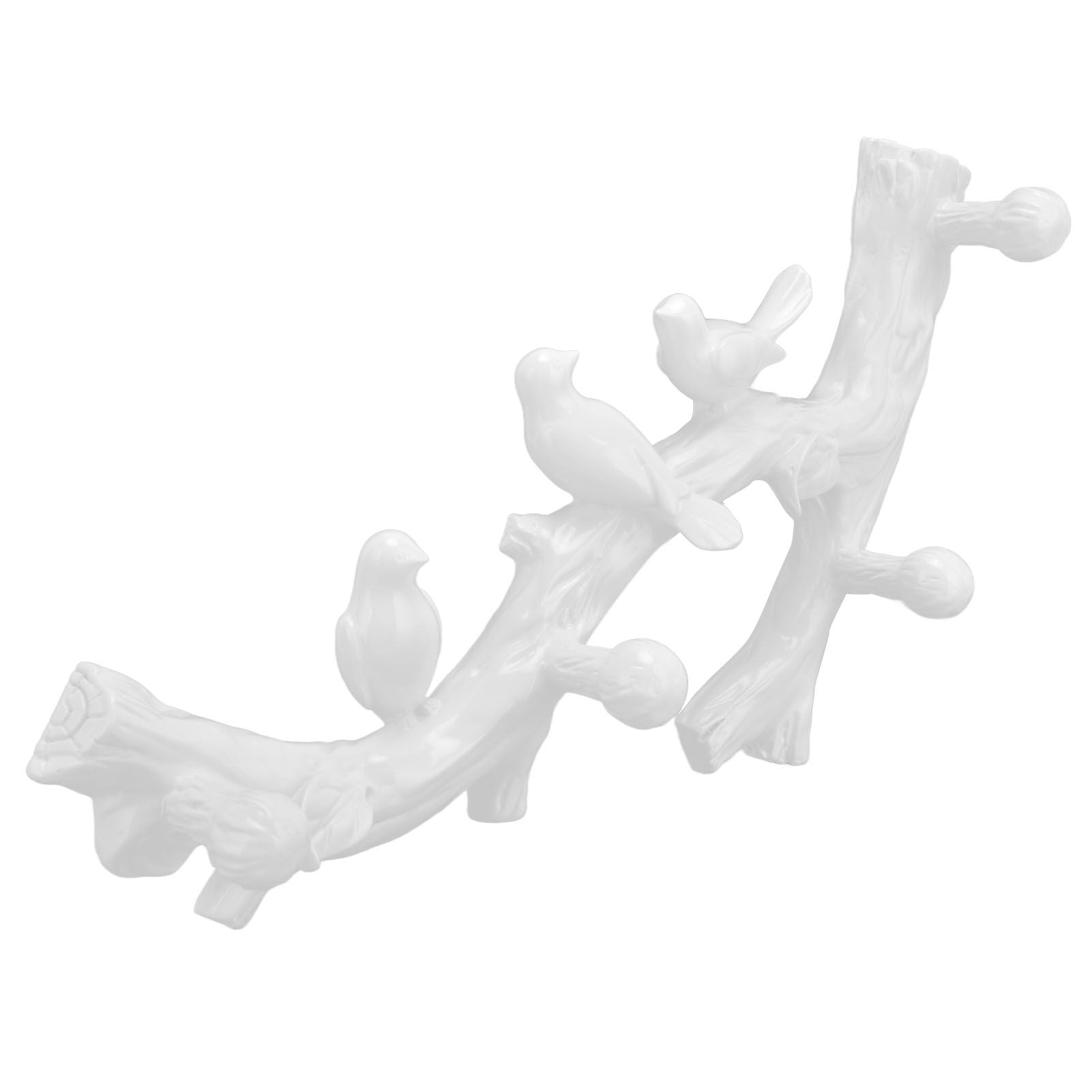 Resin Bird Hooks Wall Mounted Coat Key Hanger Creative 3D Home Decoration AccessoriesS(29.5cm) V1294-YM0523-3117210199611