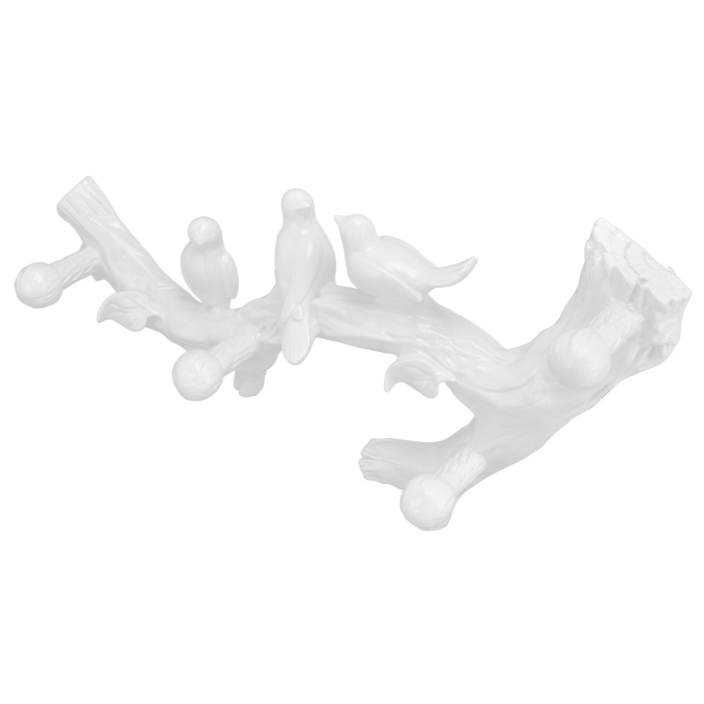 Resin Bird Hooks Wall Mounted Coat Key Hanger Creative 3D Home Decoration AccessoriesS(29.5cm) V1294-YM0523-3117210199611
