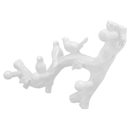 Resin Bird Hooks Wall Mounted Coat Key Hanger Creative 3D Home Decoration AccessoriesS(29.5cm) V1294-YM0523-3117210199611