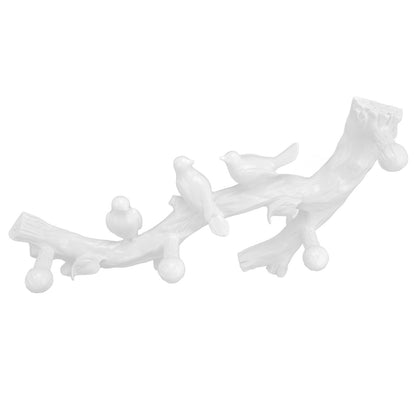 Resin Bird Hooks Wall Mounted Coat Key Hanger Creative 3D Home Decoration AccessoriesS(29.5cm) V1294-YM0523-3117210199611