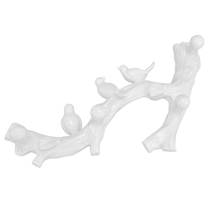 Resin Bird Hooks Wall Mounted Coat Key Hanger Creative 3D Home Decoration AccessoriesS(29.5cm) V1294-YM0523-3117210199611