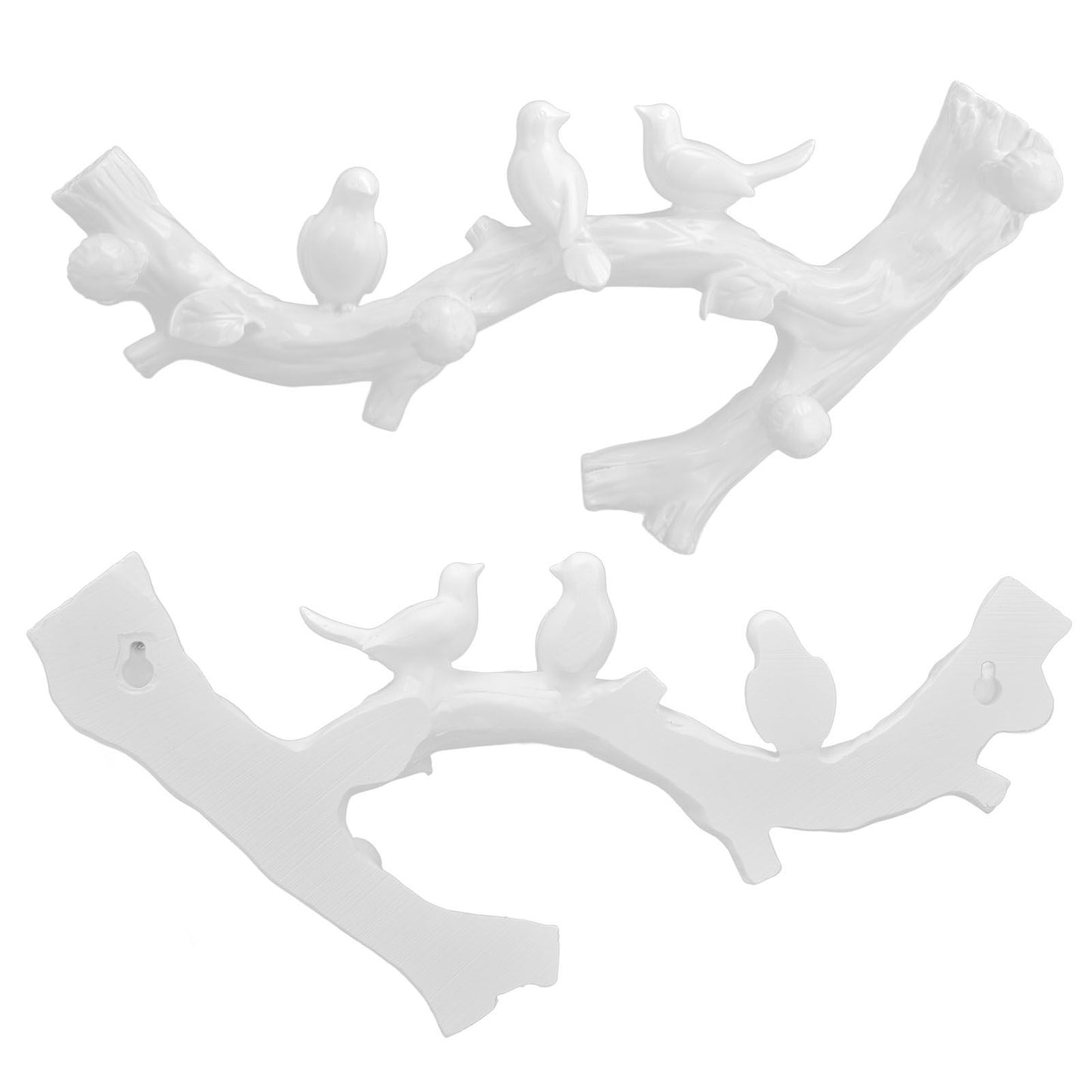 Resin Bird Hooks Wall Mounted Coat Key Hanger Creative 3D Home Decoration AccessoriesS(29.5cm) V1294-YM0523-3117210199611