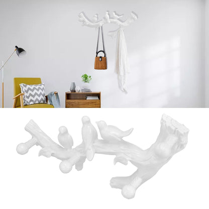 Resin Bird Hooks Wall Mounted Coat Key Hanger Creative 3D Home Decoration AccessoriesS(29.5cm) V1294-YM0523-3117210199611