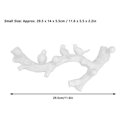 Resin Bird Hooks Wall Mounted Coat Key Hanger Creative 3D Home Decoration AccessoriesS(29.5cm) V1294-YM0523-3117210199611