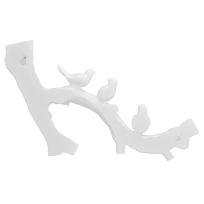 Resin Bird Hooks Wall Mounted Coat Key Hanger Creative 3D Home Decoration AccessoriesS(29.5cm) V1294-YM0523-3117210199611