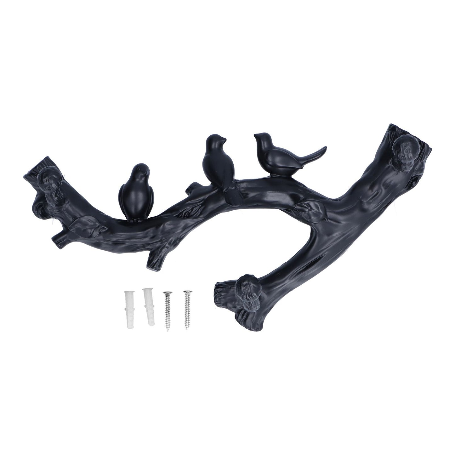 Decorative Hook Black Bird Branch Shape Three Dimensional Wall Mounted Home Decoration AccessoriesSmall V1294-YM0523-3117210199711