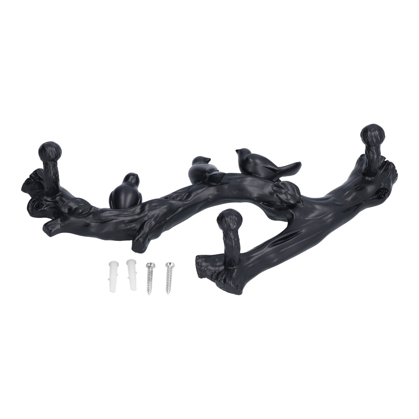 Decorative Hook Black Bird Branch Shape Three Dimensional Wall Mounted Home Decoration AccessoriesSmall V1294-YM0523-3117210199711