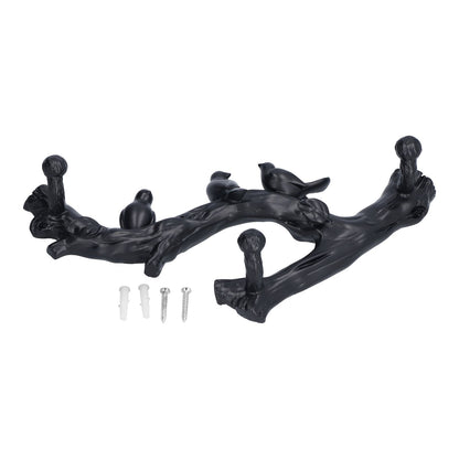 Decorative Hook Black Bird Branch Shape Three Dimensional Wall Mounted Home Decoration AccessoriesSmall V1294-YM0523-3117210199711