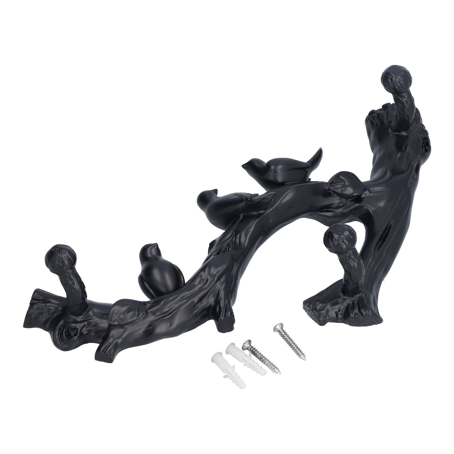 Decorative Hook Black Bird Branch Shape Three Dimensional Wall Mounted Home Decoration AccessoriesSmall V1294-YM0523-3117210199711