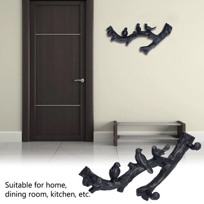 Decorative Hook Black Bird Branch Shape Three Dimensional Wall Mounted Home Decoration AccessoriesSmall V1294-YM0523-3117210199711