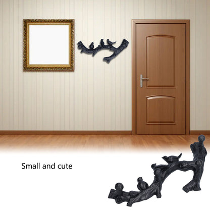 Decorative Hook Black Bird Branch Shape Three Dimensional Wall Mounted Home Decoration AccessoriesMedium V1294-YM0523-3117210199712