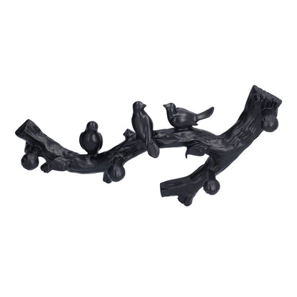 Decorative Hook Black Bird Branch Shape Three Dimensional Wall Mounted Home Decoration AccessoriesMedium V1294-YM0523-3117210199712
