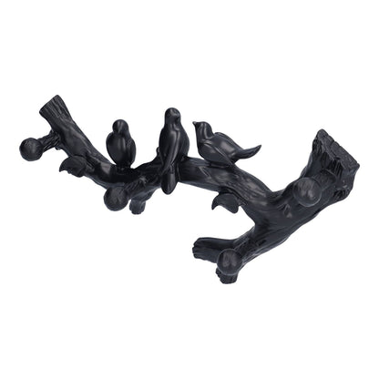 Decorative Hook Black Bird Branch Shape Three Dimensional Wall Mounted Home Decoration AccessoriesMedium V1294-YM0523-3117210199712
