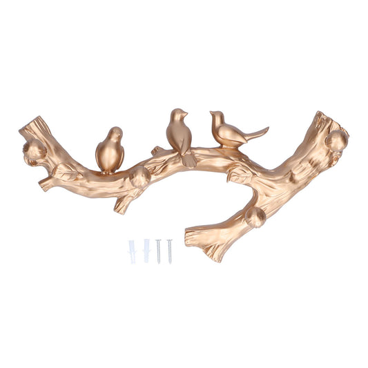 Decorative Hook Golden Bird Branch Shape Three Dimensional Wall Mounted Home Decoration AccessoriesMedium V1294-YM0523-3117210199812