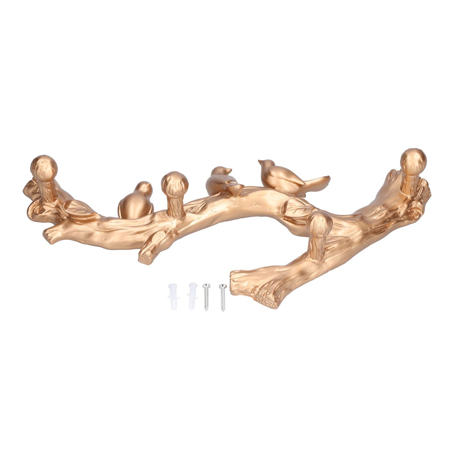 Decorative Hook Golden Bird Branch Shape Three Dimensional Wall Mounted Home Decoration AccessoriesMedium V1294-YM0523-3117210199812