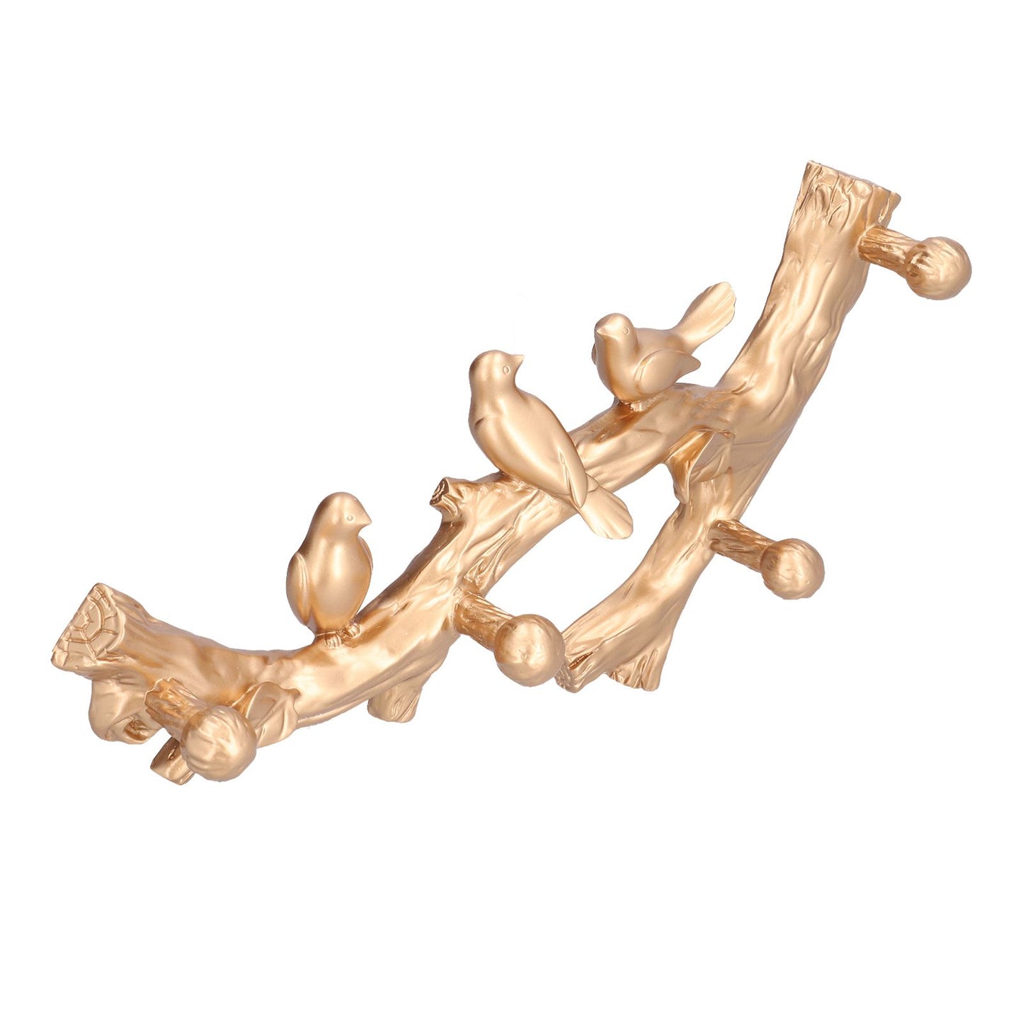Decorative Hook Golden Bird Branch Shape Three Dimensional Wall Mounted Home Decoration AccessoriesMedium V1294-YM0523-3117210199812