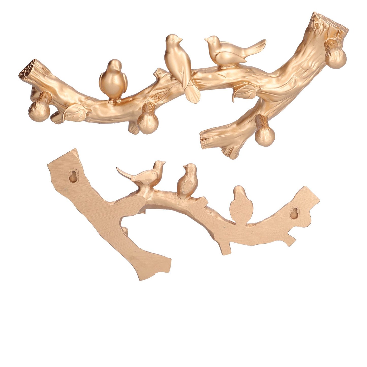 Decorative Hook Golden Bird Branch Shape Three Dimensional Wall Mounted Home Decoration AccessoriesMedium V1294-YM0523-3117210199812