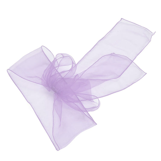 10Pcs Organza Banquet Chair Sash Exquisite Chair Bows Sashes for Wedding Party DecorationLight Purple V1294-YM0523-3117210200912