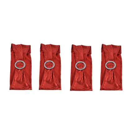 10Pcs Chair Cover Bands Elastic Stretch Sashes Bows for Wedding Banquet Hotel DecorationBright Red V1294-YM0523-3117210201011