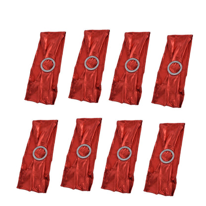 10Pcs Chair Cover Bands Elastic Stretch Sashes Bows for Wedding Banquet Hotel DecorationBright Red V1294-YM0523-3117210201011