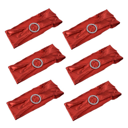 10Pcs Chair Cover Bands Elastic Stretch Sashes Bows for Wedding Banquet Hotel DecorationBright Red V1294-YM0523-3117210201011