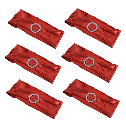 10Pcs Chair Cover Bands Elastic Stretch Sashes Bows for Wedding Banquet Hotel DecorationBright Red V1294-YM0523-3117210201011