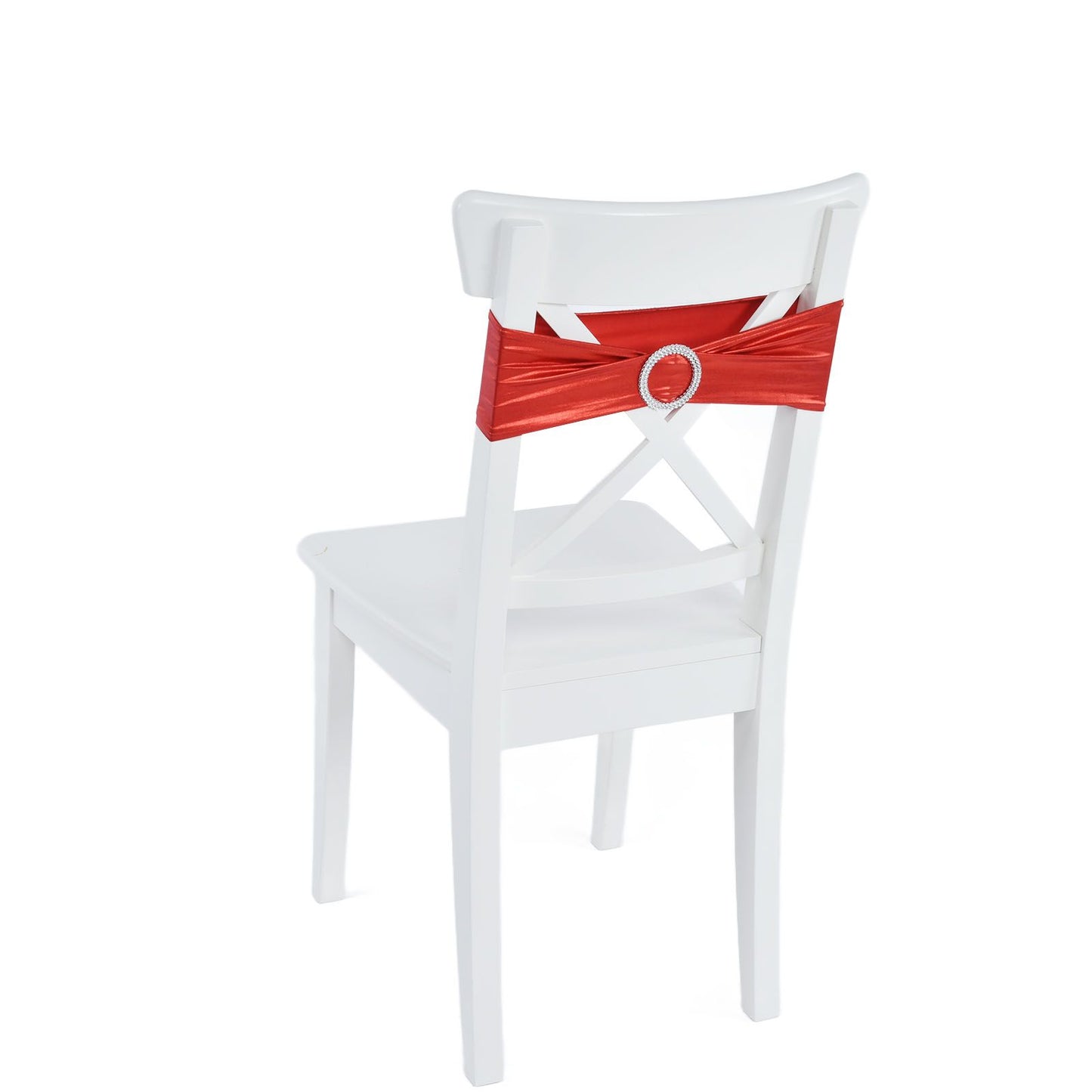 10Pcs Chair Cover Bands Elastic Stretch Sashes Bows for Wedding Banquet Hotel DecorationBright Red V1294-YM0523-3117210201011