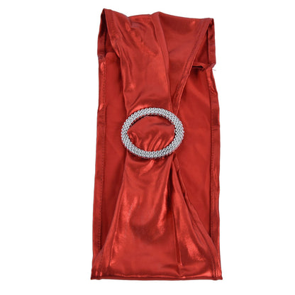 10Pcs Chair Cover Bands Elastic Stretch Sashes Bows for Wedding Banquet Hotel DecorationBright Red V1294-YM0523-3117210201011