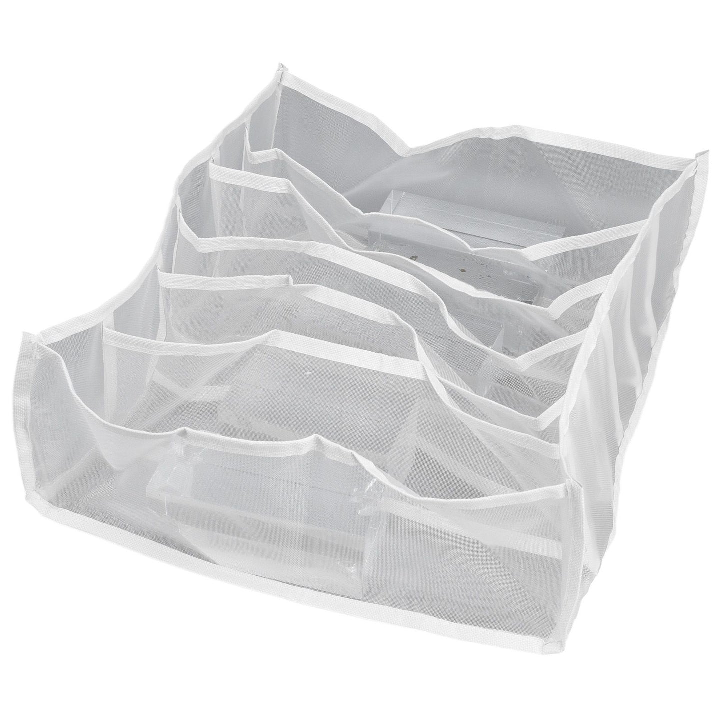 Underwear Storage Box Breathable Foldable Multiple Cells Drawer Organizer for Bras Socks6 Cells V1294-YM0523-3117210201611