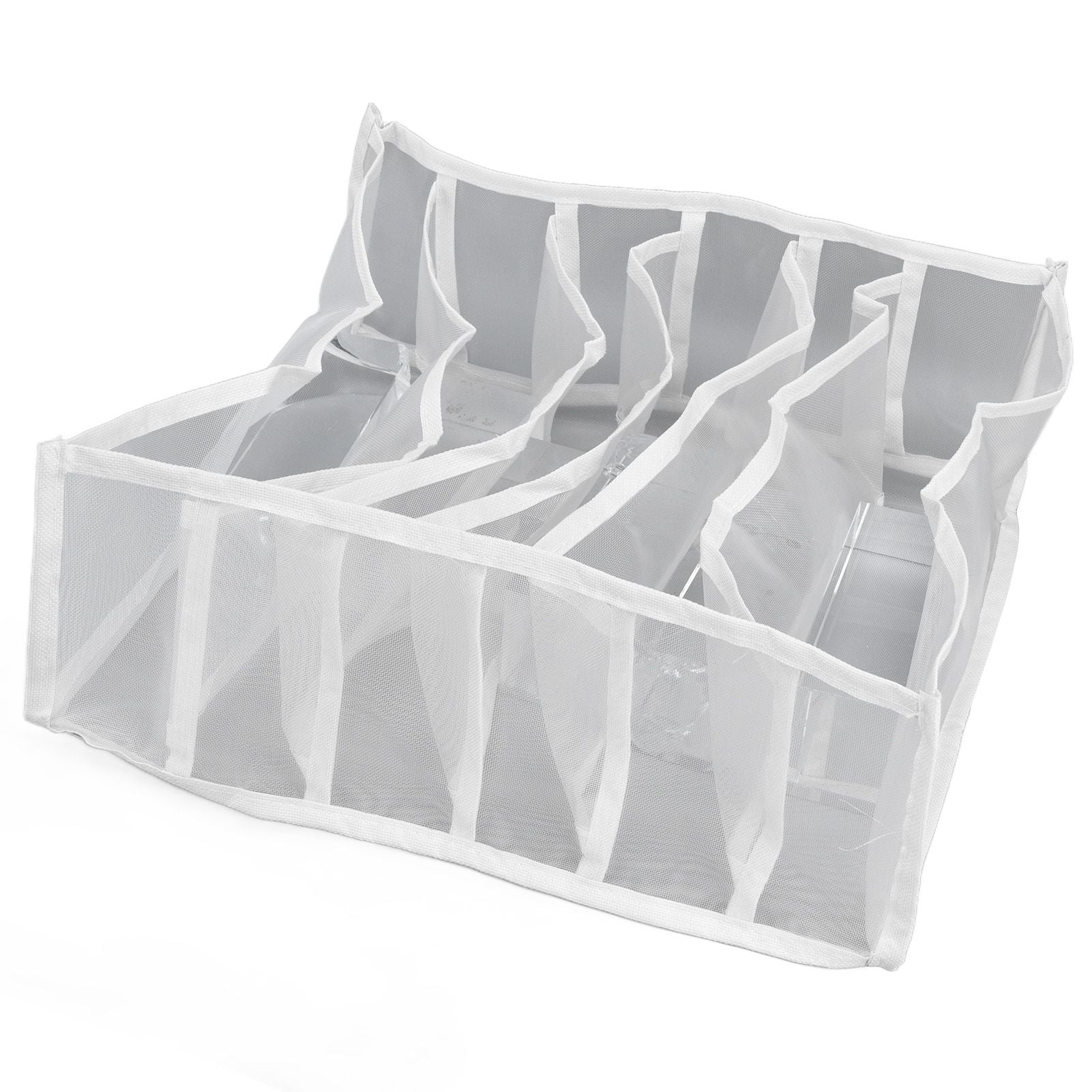 Underwear Storage Box Breathable Foldable Multiple Cells Drawer Organizer for Bras Socks6 Cells V1294-YM0523-3117210201611