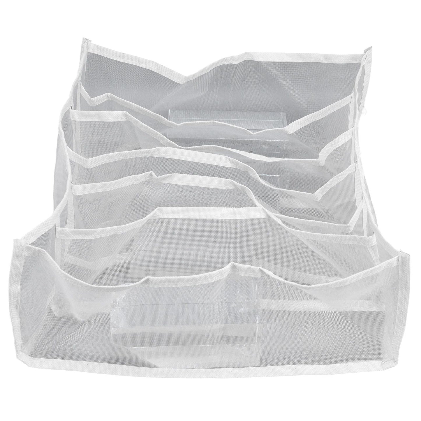 Underwear Storage Box Breathable Foldable Multiple Cells Drawer Organizer for Bras Socks6 Cells V1294-YM0523-3117210201611