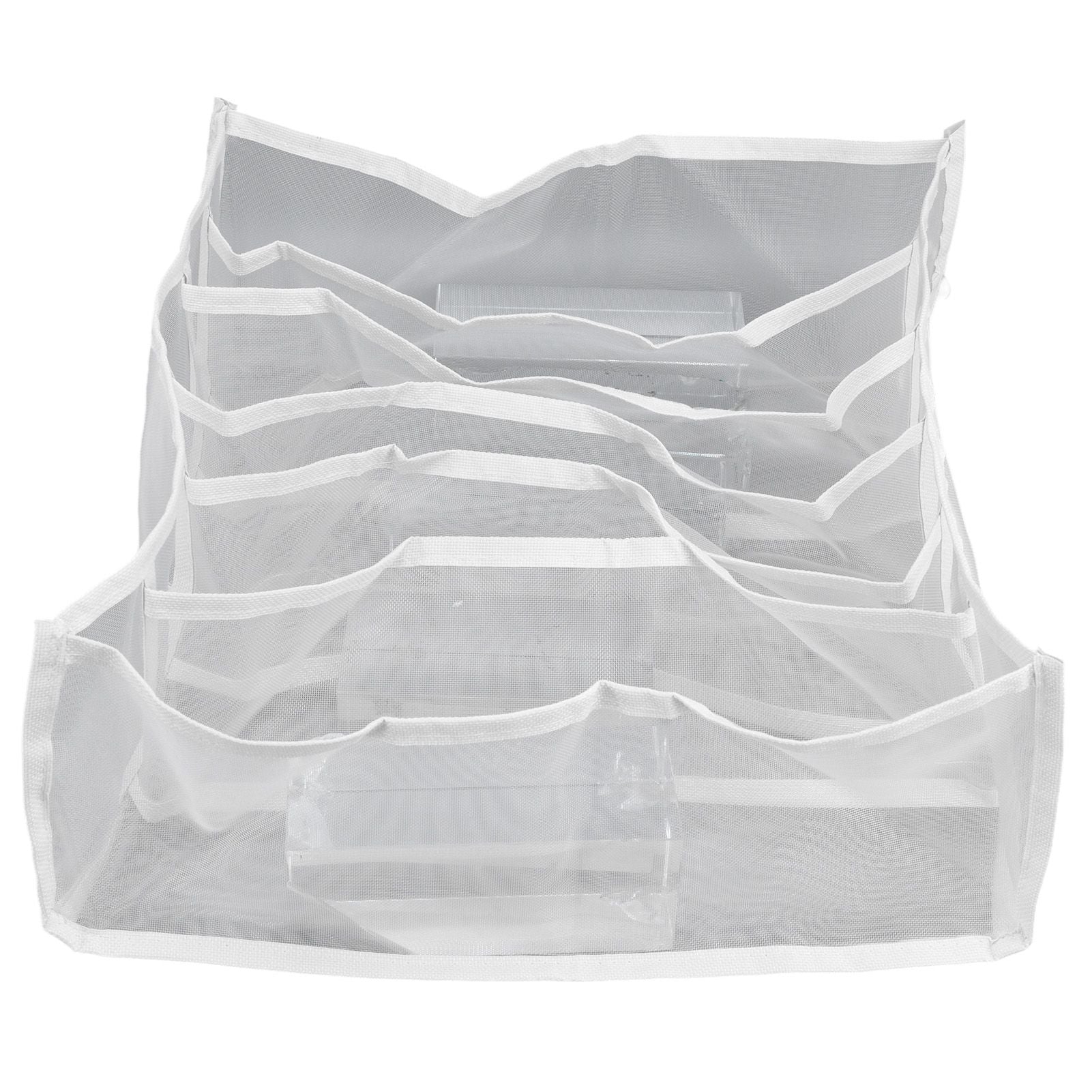 Underwear Storage Box Breathable Foldable Multiple Cells Drawer Organizer for Bras Socks6 Cells V1294-YM0523-3117210201611