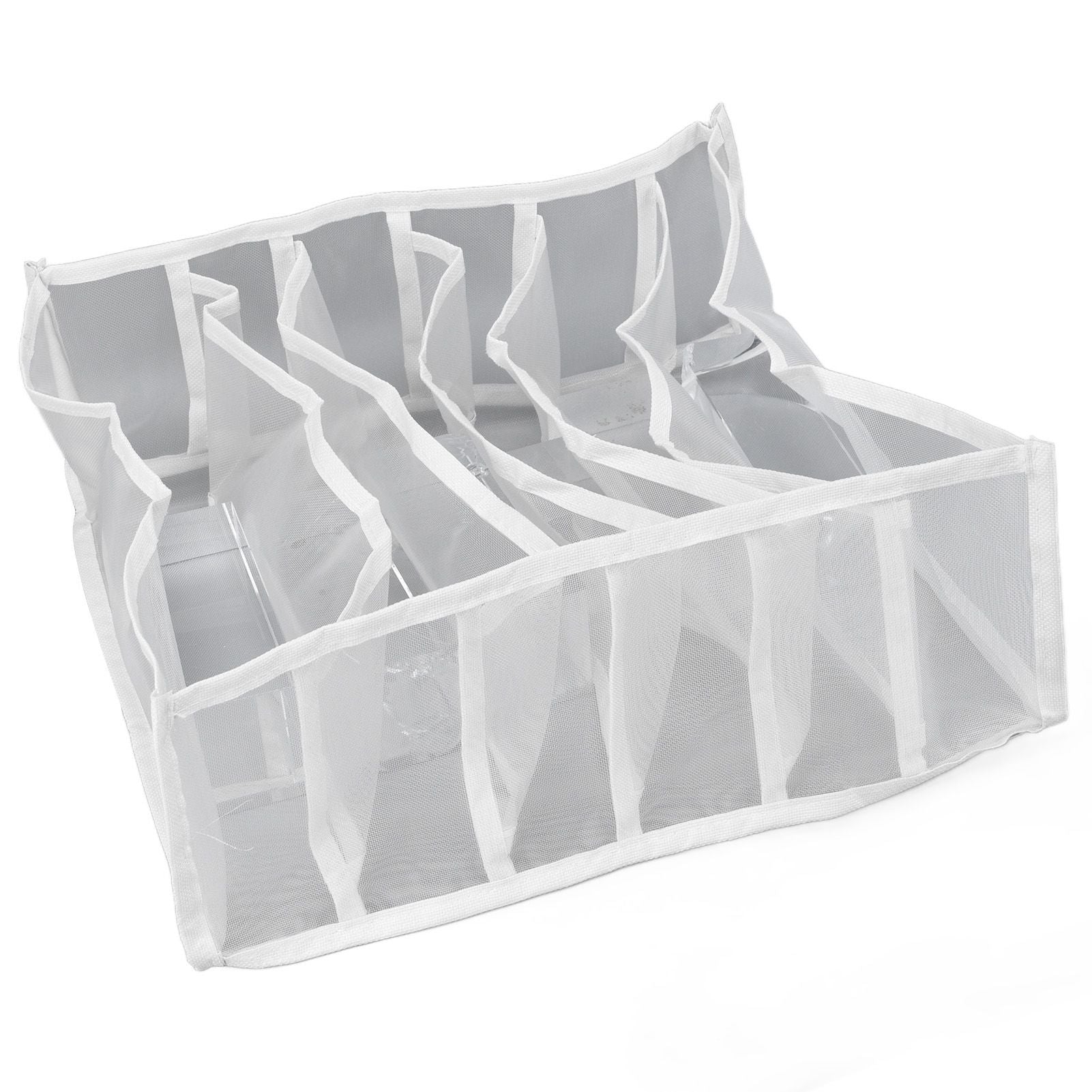 Underwear Storage Box Breathable Foldable Multiple Cells Drawer Organizer for Bras Socks6 Cells V1294-YM0523-3117210201611