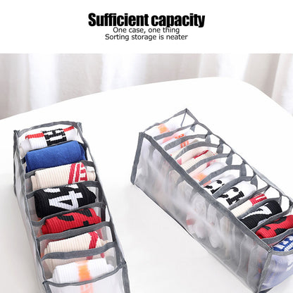 Underwear Storage Box Breathable Foldable Multiple Cells Drawer Organizer for Bras Socks6 Cells V1294-YM0523-3117210201611
