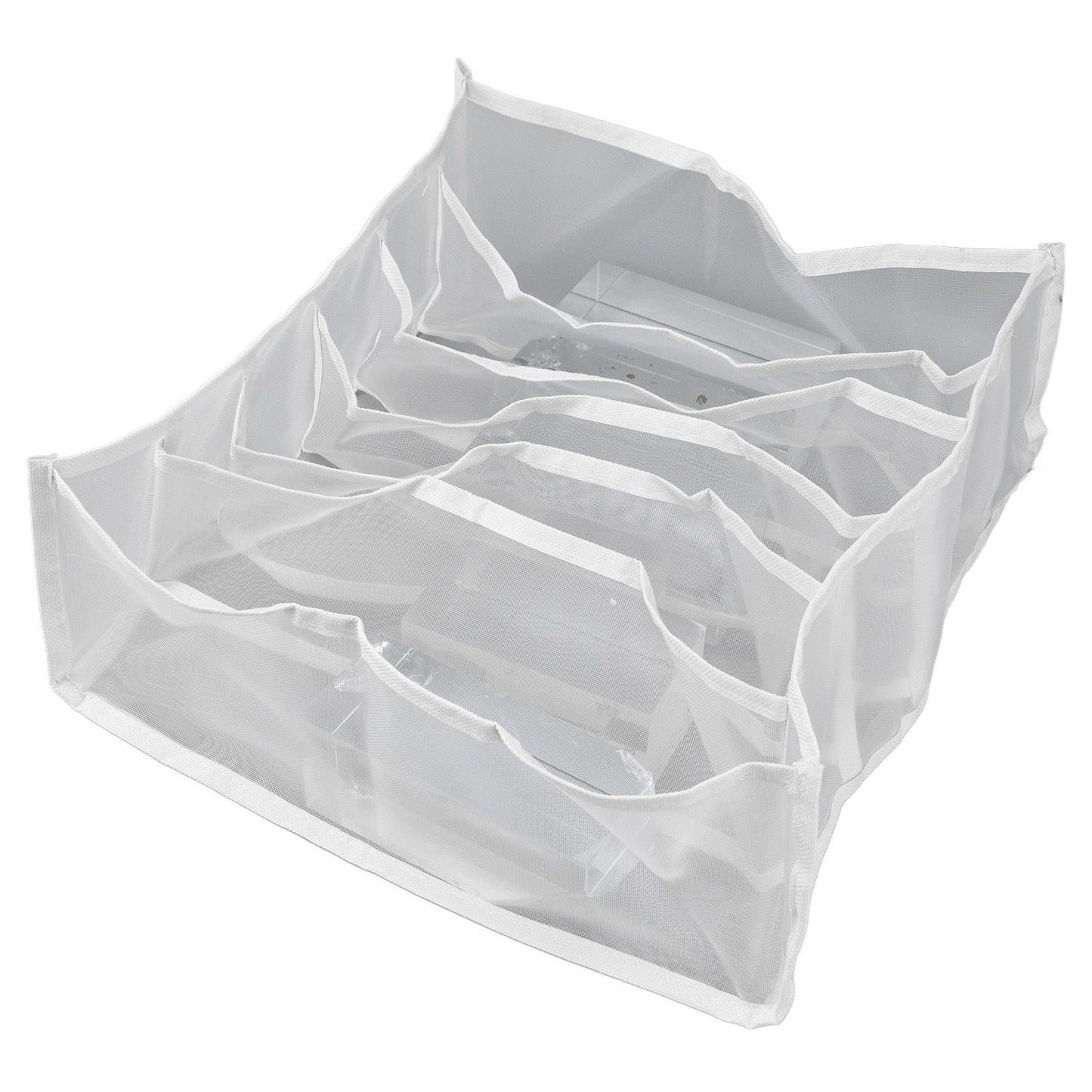 Underwear Storage Box Breathable Foldable Multiple Cells Drawer Organizer for Bras Socks6 Cells V1294-YM0523-3117210201611