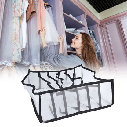 Mesh Bras Storage Box Multi Purpose Foldable Drawer Divider for Underwear Panties Socks6 Cells V1294-YM0523-3117210201711