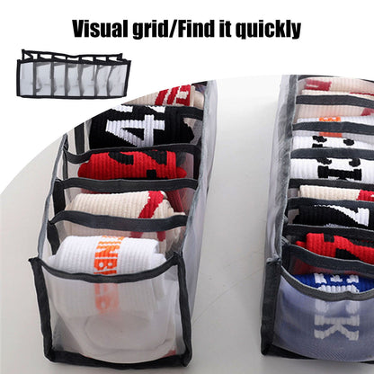 Mesh Bras Storage Box Multi Purpose Foldable Drawer Divider for Underwear Panties Socks7 Cells V1294-YM0523-3117210201713
