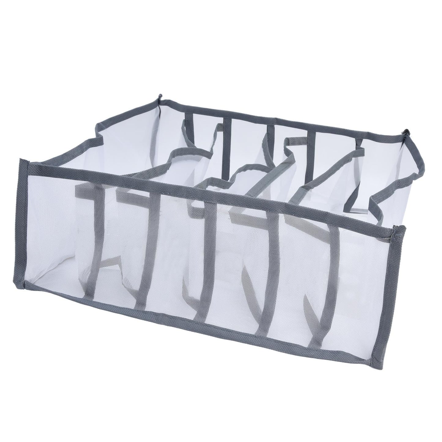 Underwear Organizer Mesh Foldable Breathable Multi Cells Socks Storage Box for Bras Panties6 Cells V1294-YM0523-3117210201811